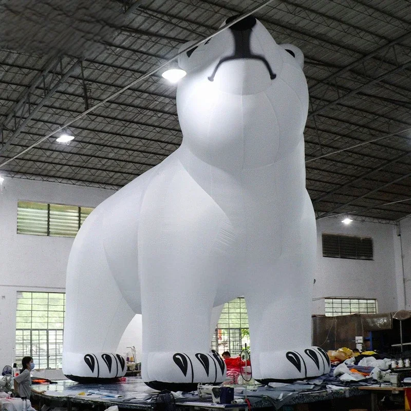 Polar Bear For Christmas  Advertising Event Decoration Giant 6m/19.6ft High Big Air-blown White Bear Toys