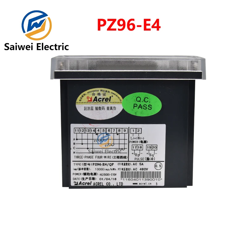 Ankerui PZ96-E4 original, function table three-phase 4-wire 480V