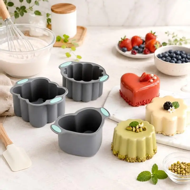 Love Shape Silicone Mousse Cake Mold Baking Decorating: Dessert Pastry Kitchen Tools
