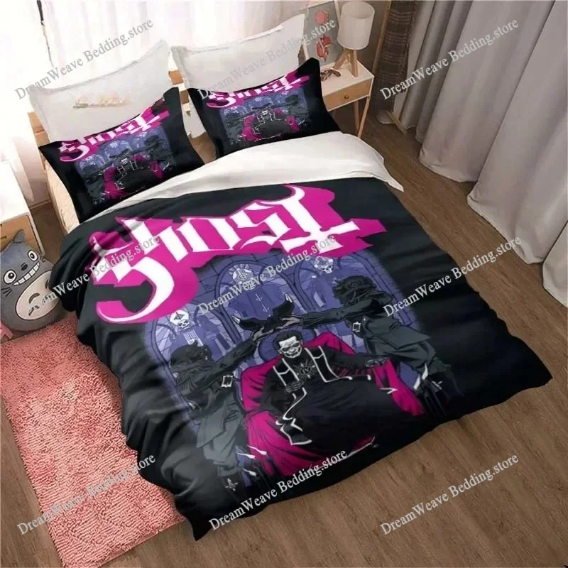 Fashion Sweden Rock Band Ghost Quilt Covers Bedding Dormitory Sheets Bedding Set Soft Warm Bedding Set Home Textileextile