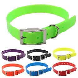 High Quality Large Dog Collar Adjustable TPU Durable Waterproof Pet Dog Collar For Puppy Strap Pure Color Dog Accessories