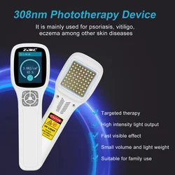 ZJKC 308nm Excimer Phototherapy Treatment Device for Vitiligo Psoriasis Eczema Ultraviolet Uvb Blue Light Therapy Machine