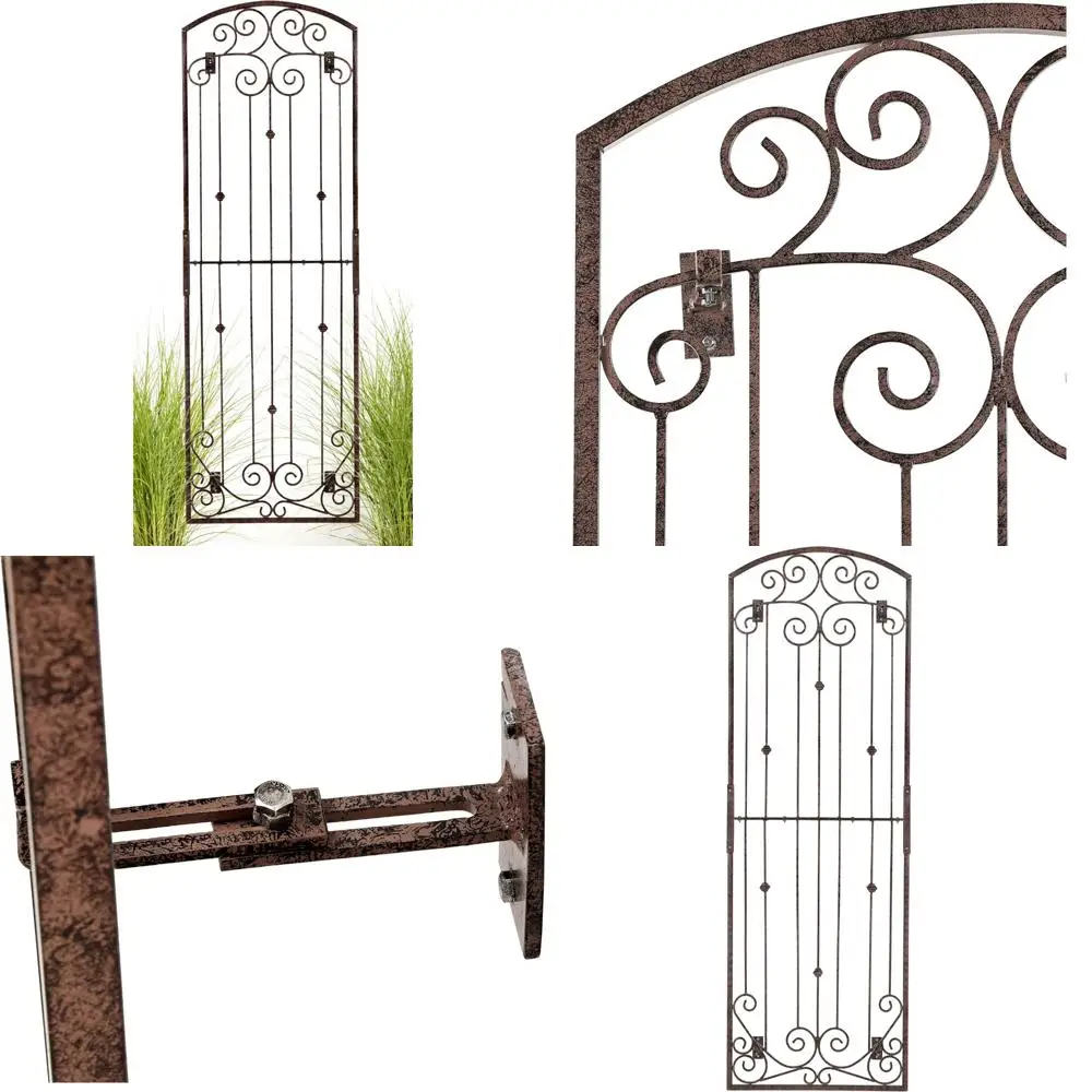 

Climbing Plants Vertical Metal Trellis Panels - Large Tall Arched Garden Wall Decor for Home Landscape