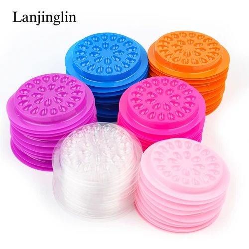 Lanjinglin, venta al por mayor, soporte de pegamento para pestañas postizas, bandeja de soporte de pegamento para pestañas, almohadillas de paleta para extensión de pestañas, herramienta de extensión de pestañas