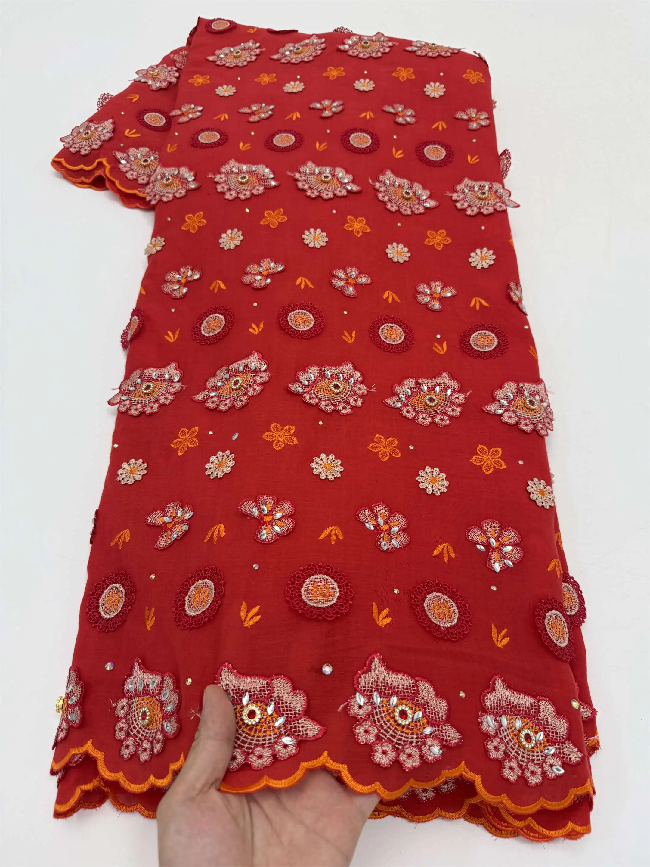 5 Yards Very Soft African Swiss Voile lace with stones Nigerian Ghana Dubai textured inspired fabric sewing clothes