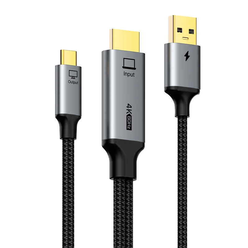 Kabel CABLETIME HDMI do USB C 4K60Hz Stabilny sygnał dla konsoli Nintendo Switch PS3/4/5 z funkcją USB Power Delivery — zdjęcie produktu 7