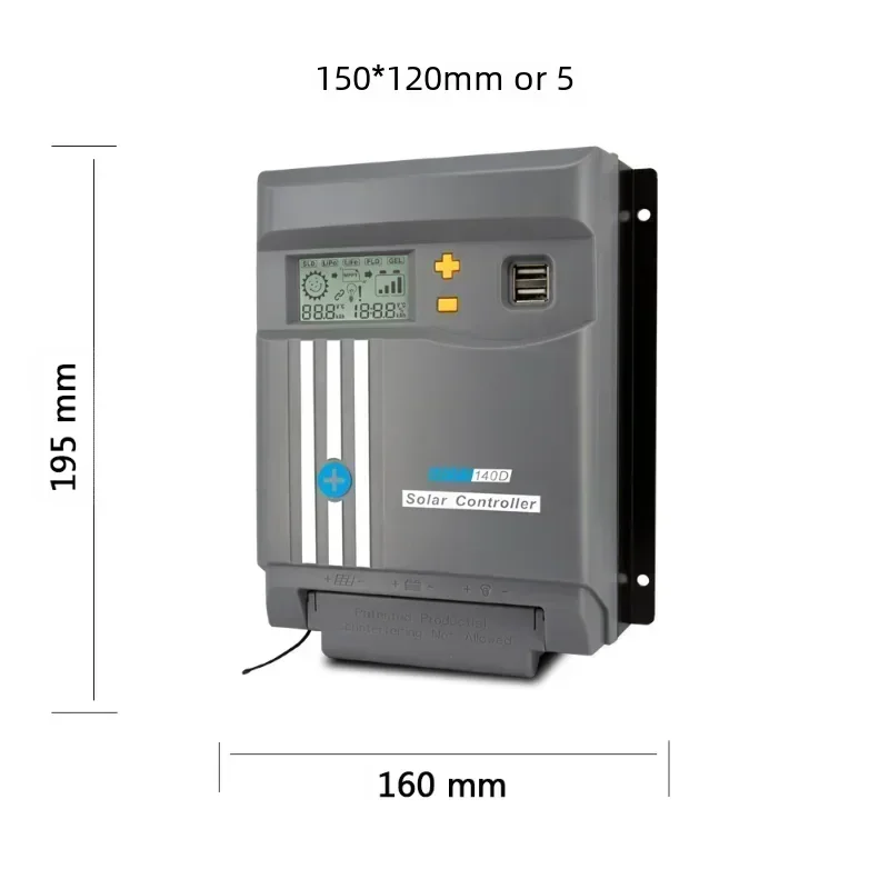 Imagem -02 - Regulador do Painel Solar para o Sistema de Energia Fotovoltaica Controlador de Carregamento Híbrido 12v 24v Auto 40a 30a 10a Mppt Pwm