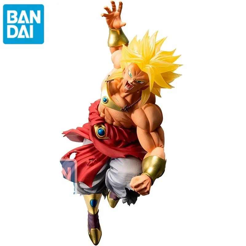 Original Bandai Dragon Ball Z Anime Figure Super Deciding Fight Super Saiyan Broli Anime Action Figures Toys for Children 19cm