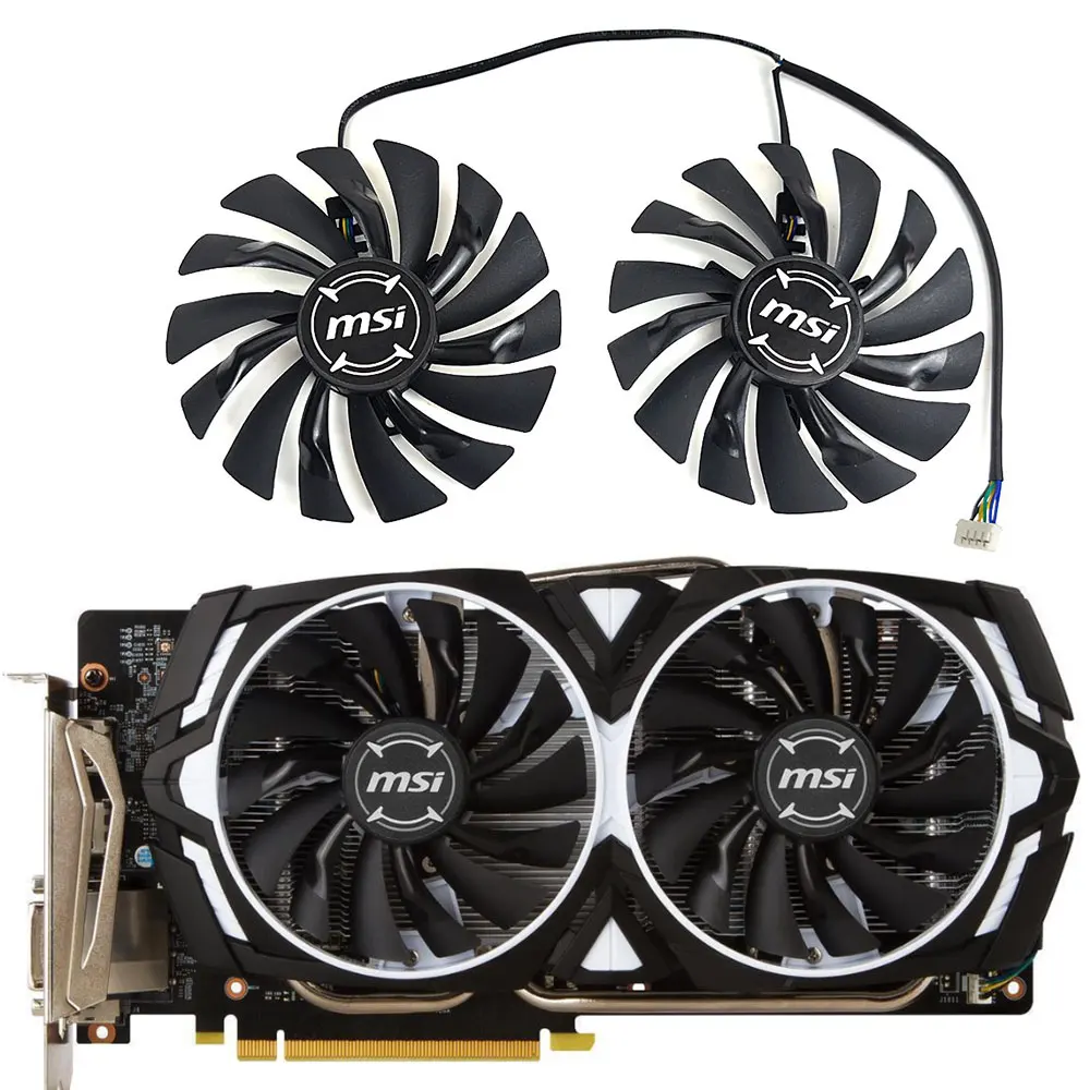 NOWOŚĆ 1 ZESTAW 95MM PLD10010S12HH Wentylator GTX 1060 ARMOR GPU ， Dla MSI GeForce GTX 1080TI 1080 1070TI 1070 1060 Wentylator chłodzący kartę graficzną ARMOR