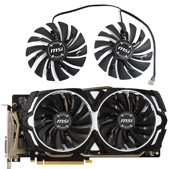 NOWOŚĆ 1 ZESTAW 95MM PLD10010S12HH Wentylator GTX 1060 ARMOR GPU ， Dla MSI GeForce GTX 1080TI 1080 1070TI 1070 1060 Wentylator chłodzący kartę graficzną ARMOR