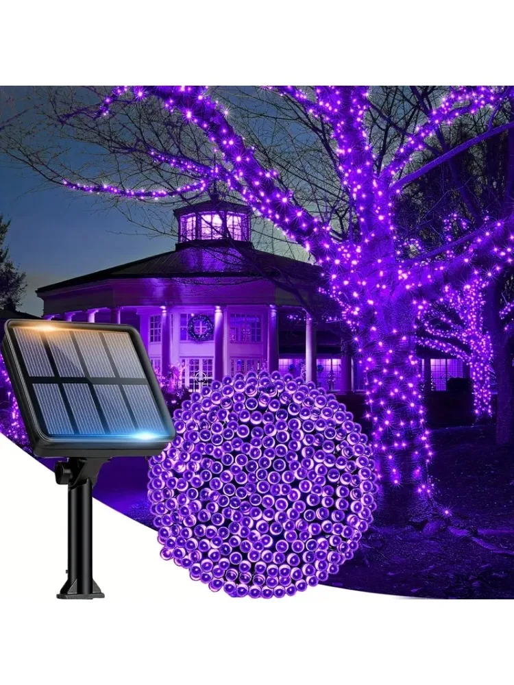 Guirlande solaire imperméable pour jardin féerique, 6V, pour Halloween, noël, fête de vacances, décoration de la maison