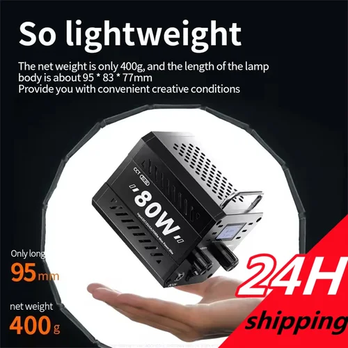 Imagen 1 del producto Luz de Estudio Fotográfico MEUYAG ZU80 COB Bicolor 2500-8500K CRI≥95 TLCI≥97 con Difusor, Luces LED de Video, Iluminación de Relleno