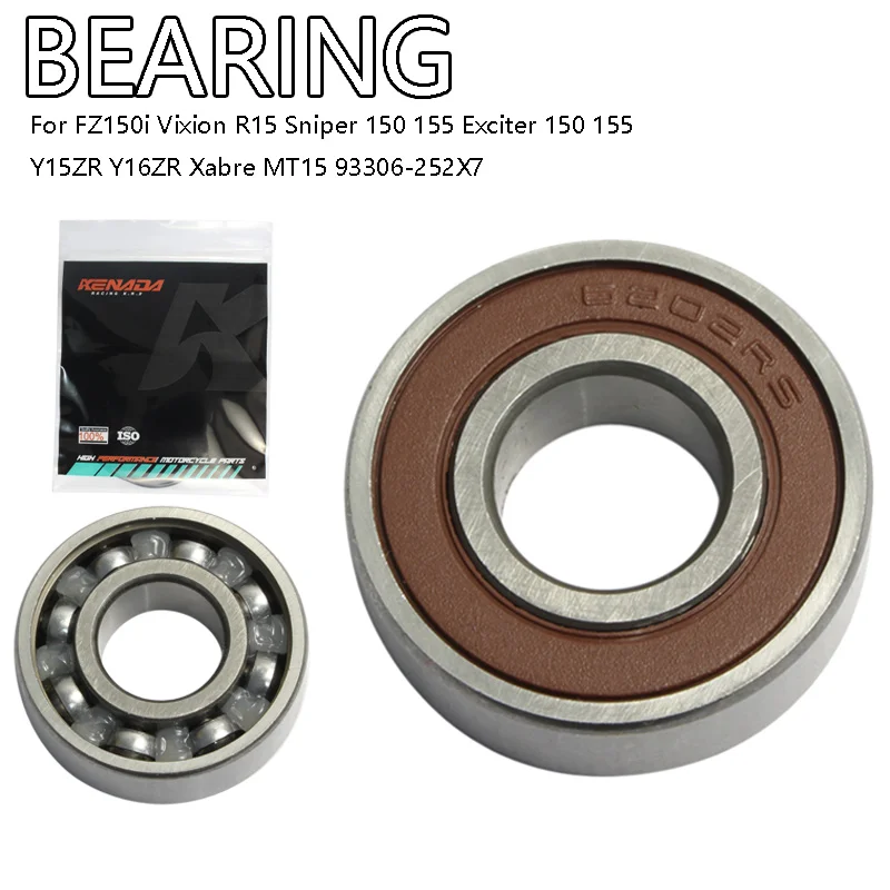 Rear Wheel Bearing For FZ150i Vixion R15 Sniper / Exciter 150 155 Y15ZR Y16ZR Xabre MT15 93306-252X7