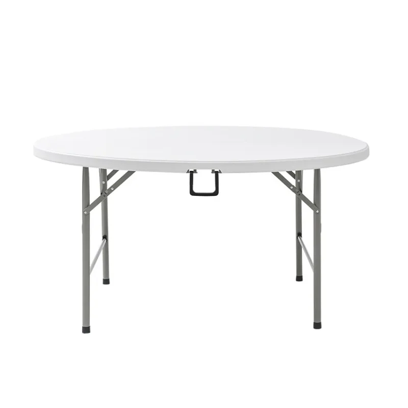 Blow molding folding table, simple outdoor storage restaurant home large round table foldable