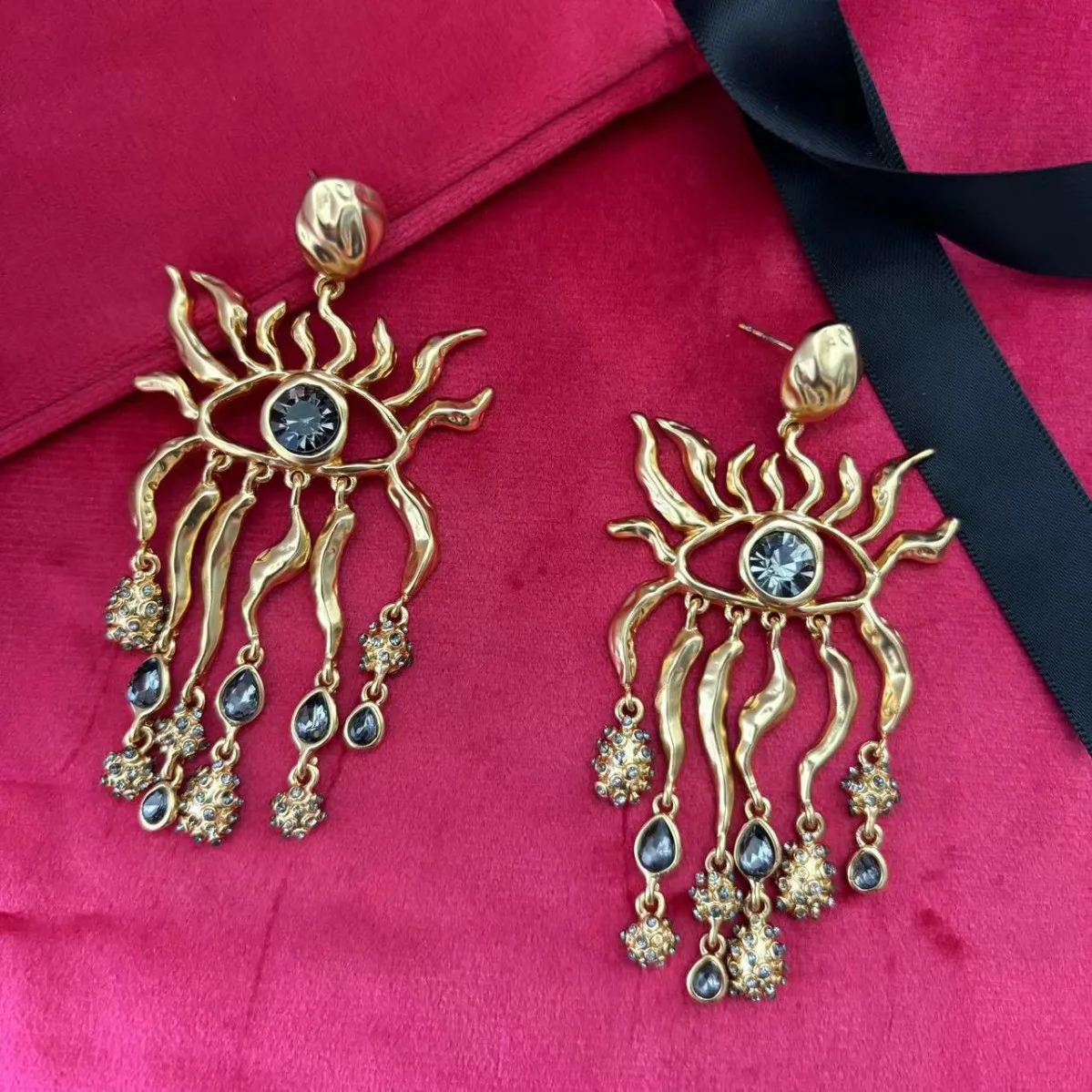 

Модные изысканные серьги с кристаллами, высококачественные дизайнерские украшения для женщин, тренд сезона