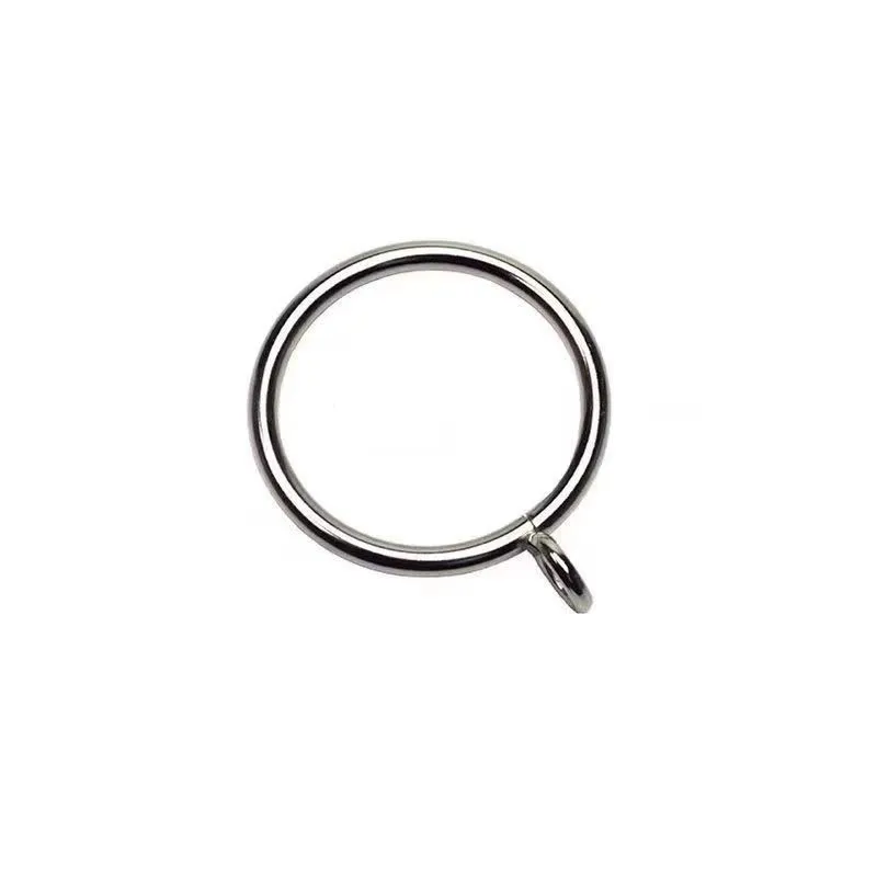 24 pcs 45mm Iron Drapery Rings, Smooth Sliding On Rod for Bedroom Blackout Drapery, Multipurpose, Versatile, Silver
