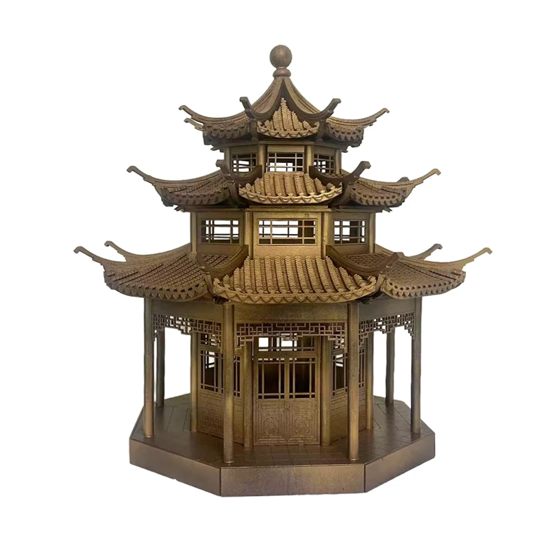 

Zen ancient building octagonal pavilion decoration living room entrance soft decoration TV cabinet Bogu shelf study decoration