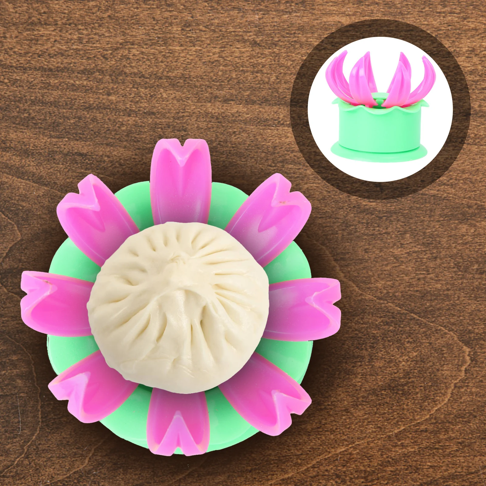 قالب صنع الكعك المحشو على البخار لون عشوائي آمن من البولي بروبيلين أداة طبخ المطبخ عملية سهلة قالب زلابية البخار للفطيرة #2