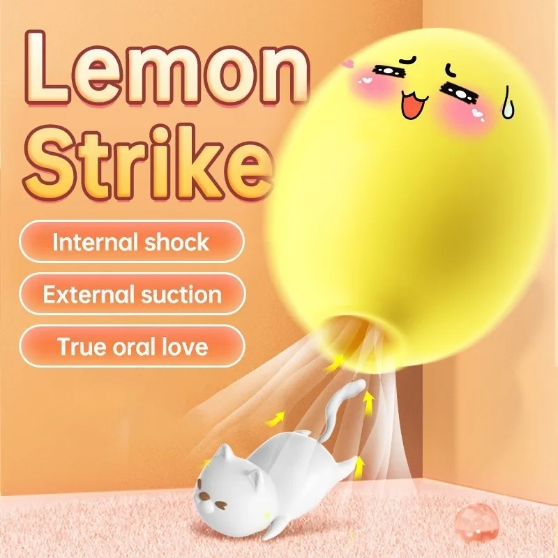Lemon Vibrating Egg Clit Sucking Licking Sucking 10-speed Vibration G-Spot Massager Supplies Vibrating Sex Toys for Women view 5