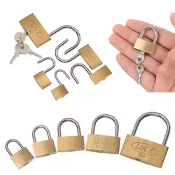 Hardware Locker Case Leveren Reiskoffer Bagagekoffer Hangslot Veiligheidsgereedschap Koperen Slot Met 2 Sleutels Messing Hangslot