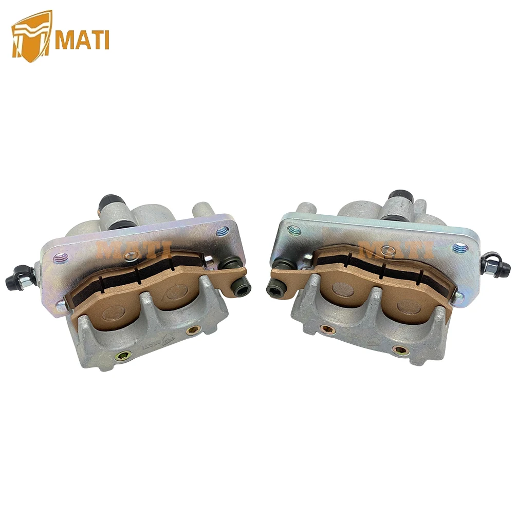 Front Left Right Brake Caliper Kit for Yamaha YFZ450 YFZ450R YFZ450R Raptor 700 YFM700 5TG-2580T-11-00 5TG-2580U-11-00 with Pads