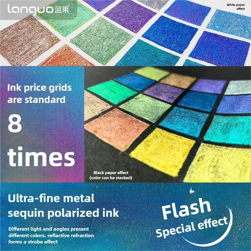 LANGUO 207/4 ألوان 0.5/1.0 مللي متر هلام القلم بريق الاكريليك سعة كبيرة الكتابة القلم اللوحة القرطاسية مكتب اللوازم المدرسية