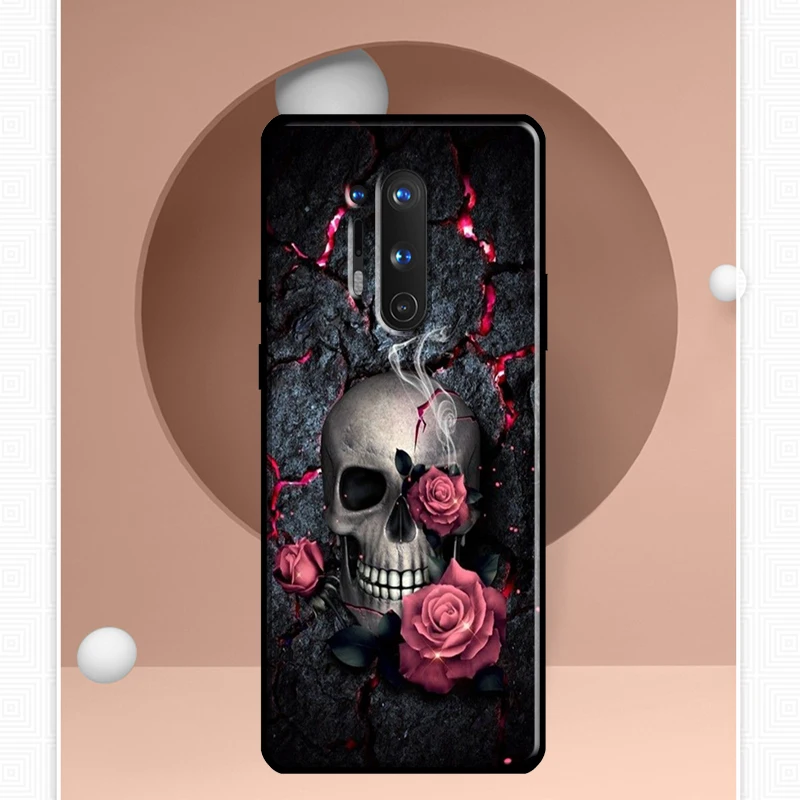 Gothic Fashion Skull Case For Oneplus 10T 8T 9R 9RT Ace 11 9 10 Pro Cover For Oneplus Nord N20 N10 2T CE 2 Lite