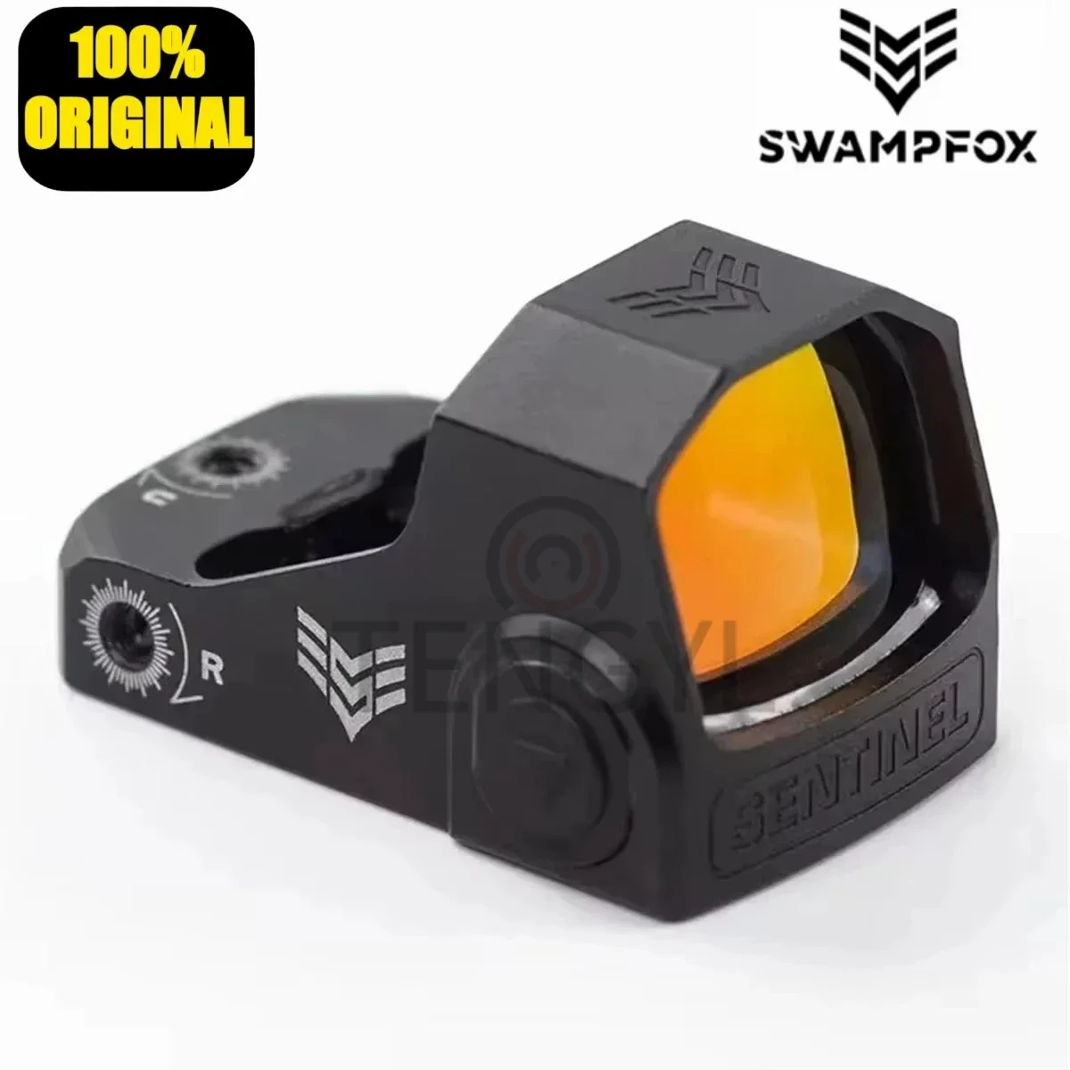 Swampfox Sentinel Reflex red dot sight (RMsc Pistol Cut) Shake n Wake 3 MOA dot 1x16 Compact Auto brightness green dot