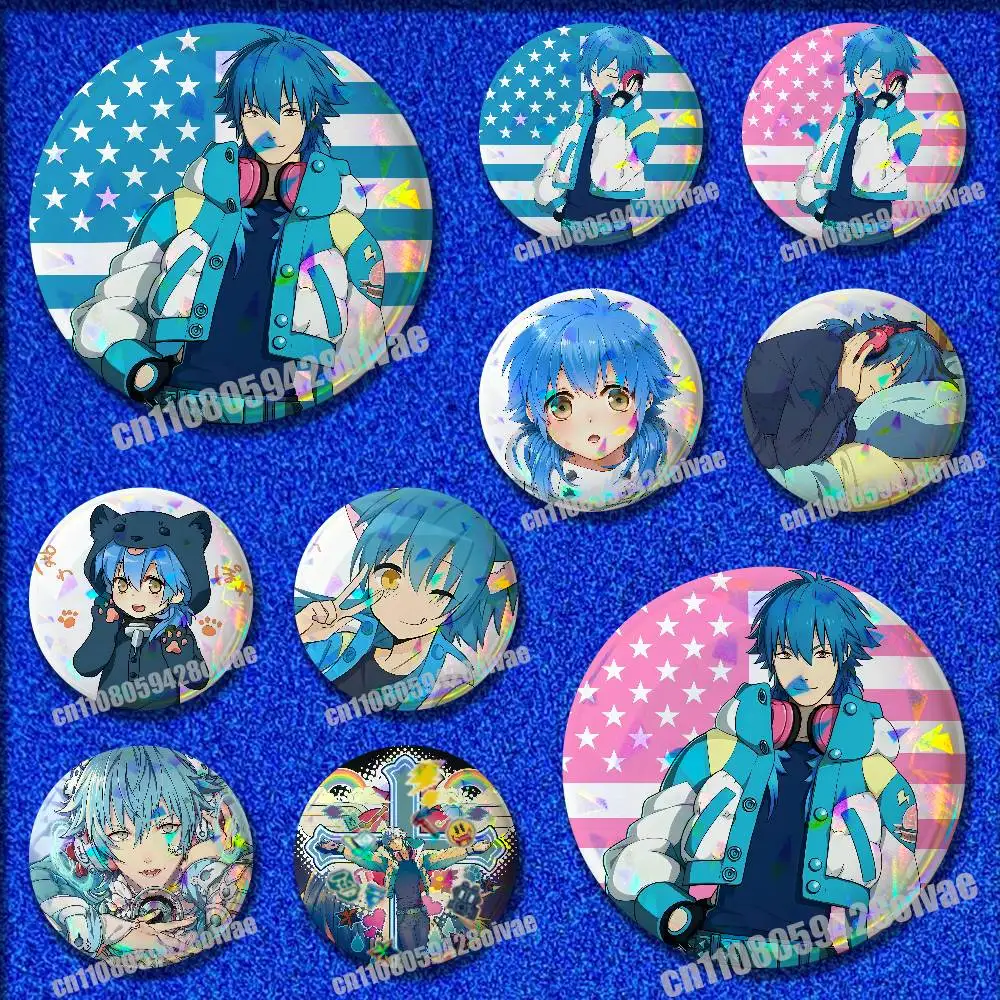 For Aoba Seragaki D-Dramatical Murder Pins Insignia Badge Pin Cover Emblem Round Ornament 75mm Cosplay Brooch Button