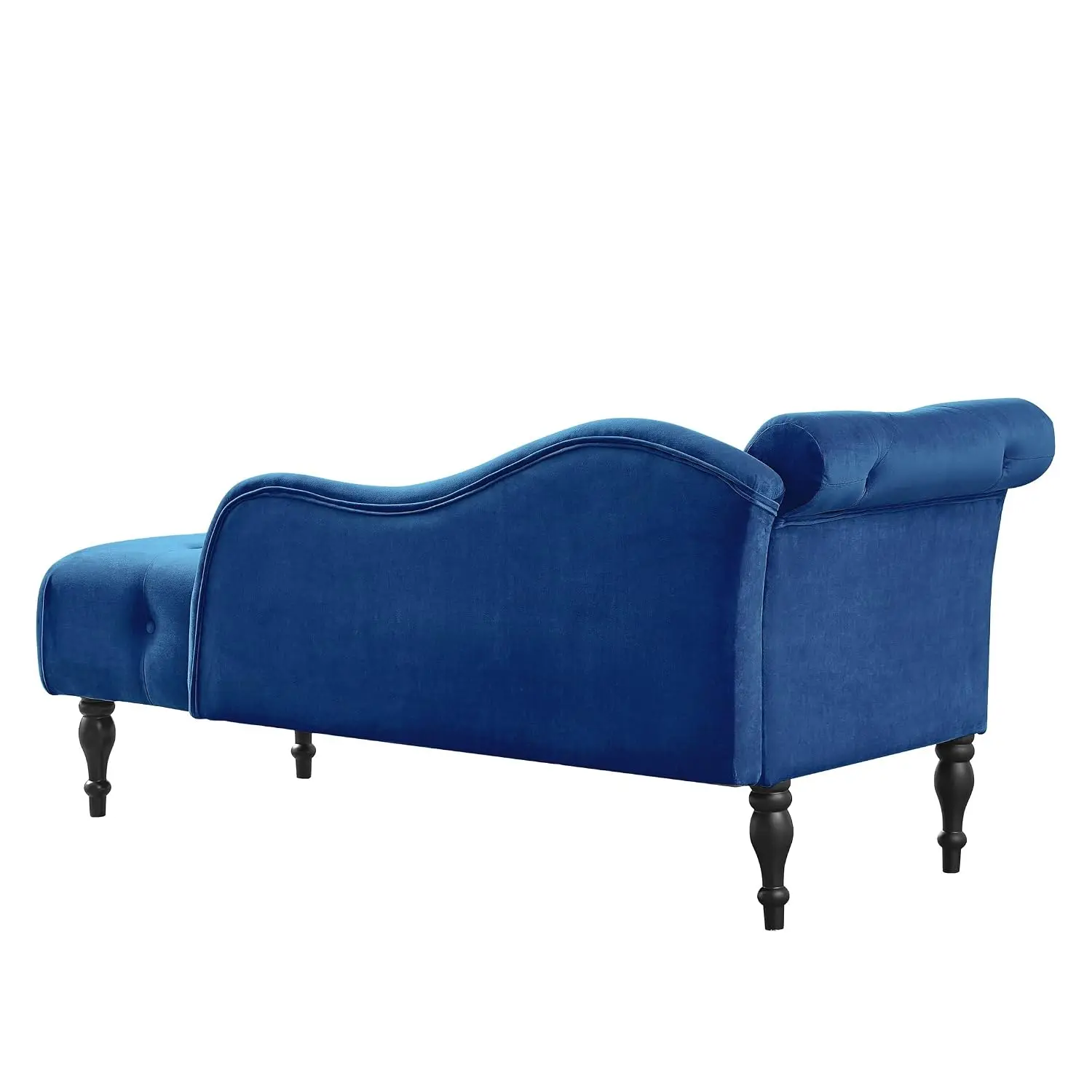 Velvet Chaise Lounge Tufted Nailhead Trim Left-Arm Sofa Living Room Bedroom Office Solid Wood Legs, Customized