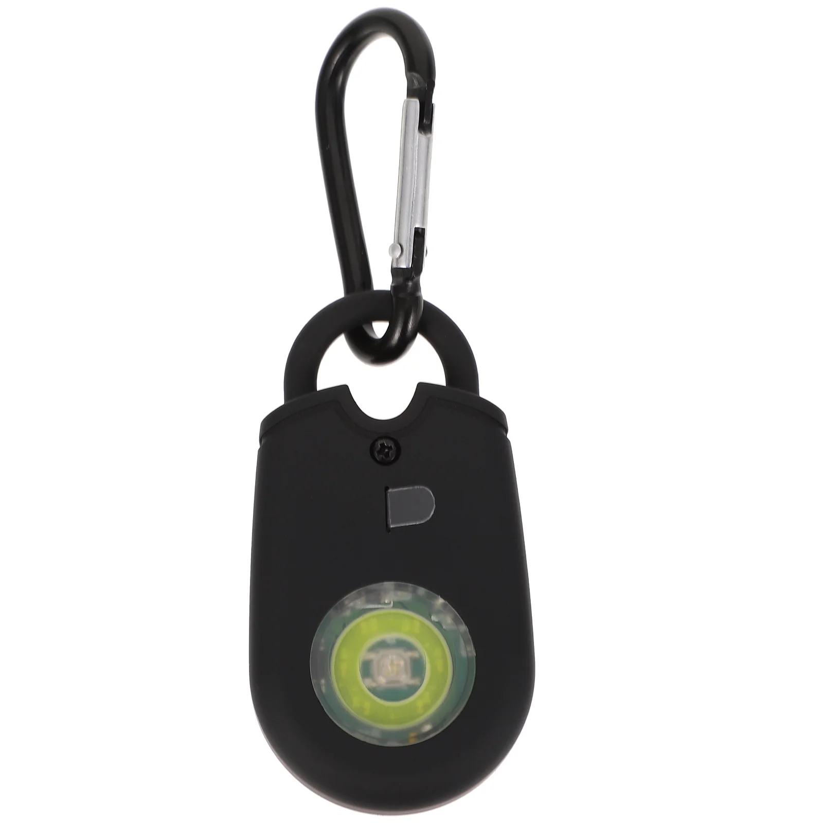 Self Siren Emergency Alarm LED Personal Safety Device for Student Black ABS