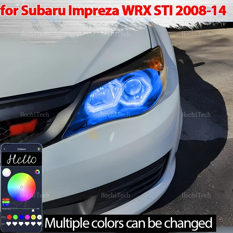 

App control M4 style LED Angel Eyes Bulb Ring RGB Lamp for Subaru Impreza WRX STI 2008-2014