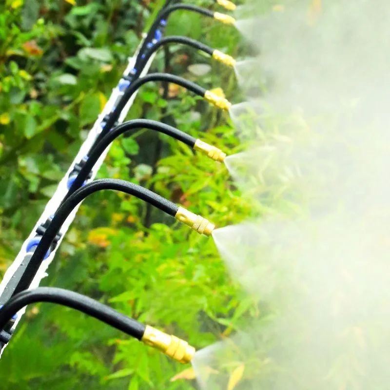 

Универсальный комплект распылителя «сделай сам», 20–5 м, 360° ° Изогнутая система автоматического орошения сада для запотевания садовых растений, полива, орошения, новинка