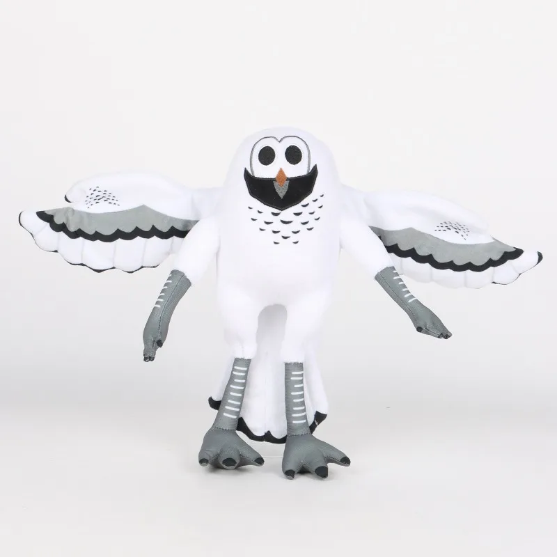 2025年新作「99の森の夜」ぬいぐるみゲームグッズ ブラウンの立ち座りするエルクと白いフクロウのぬいぐるみ枕 子供へのプレゼントに