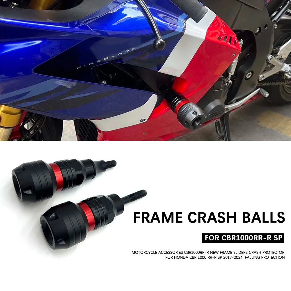 

Для Honda CBR1000RR-R SP 2017-2024 новые ползунки для рамы, защита от столкновений, защита двигателя мотоцикла, алюминиевые шарики от столкновений
