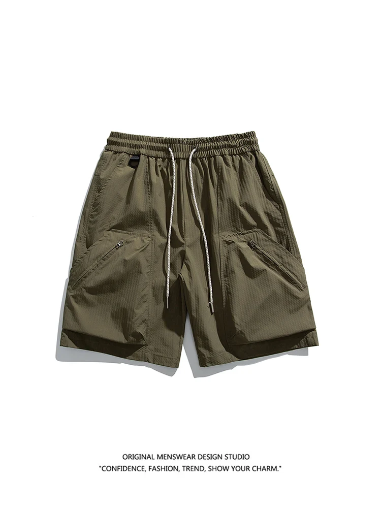 

Мужские летние спортивные шорты Qui Dry Five Inch: дышащие, новые, модные, для работы и отдыха, с карманами