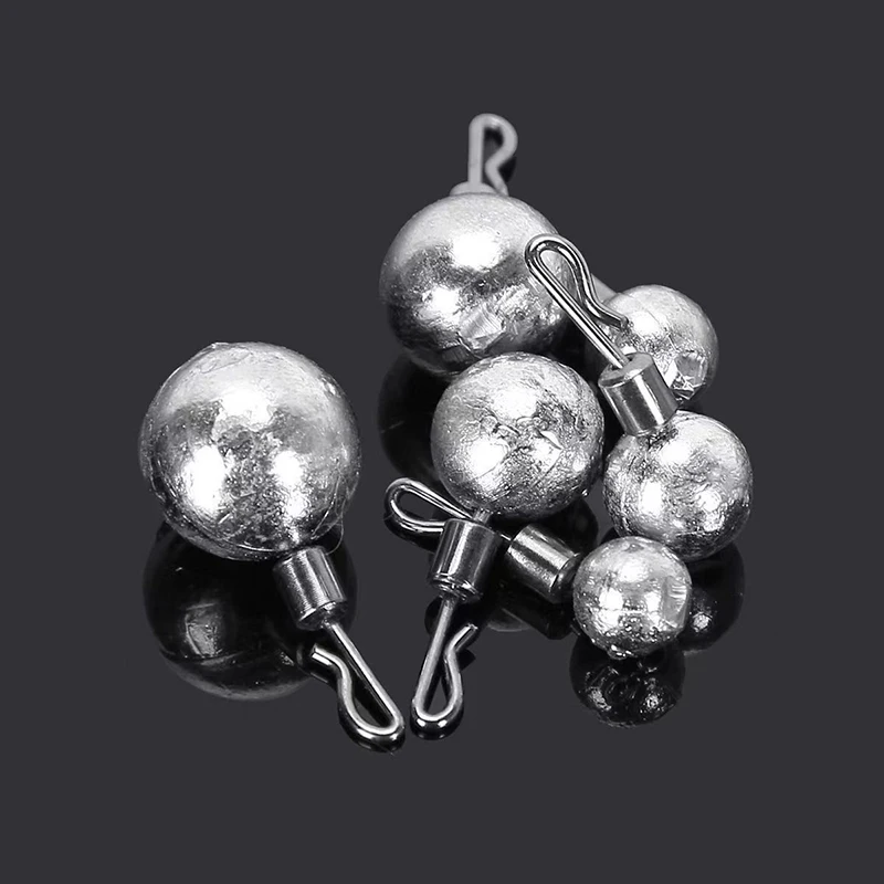 10 قطعة/صندوق مستدير الصلبة الرصاص الصيد الغطاسون 2.5 جرام-3.5 جرام-5 جرام-7 جرام-10 جرام-14 جرام-20 جرام مساعد صيد السمك اكسسوارات بالجملة