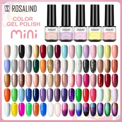 ROSALIND Pure Color Nail Gel Polish Shiny Hybrid Varnish Semi Permanent Nail Art Top Base Primer Coat Glitter Gel Nail Polish