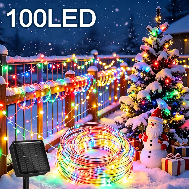 Outdoor Waterproof Fairy Rope String Lights 8 Modes Garden Christmas Decor for Patio Pathway Lawn Yard Party Camping Decoration