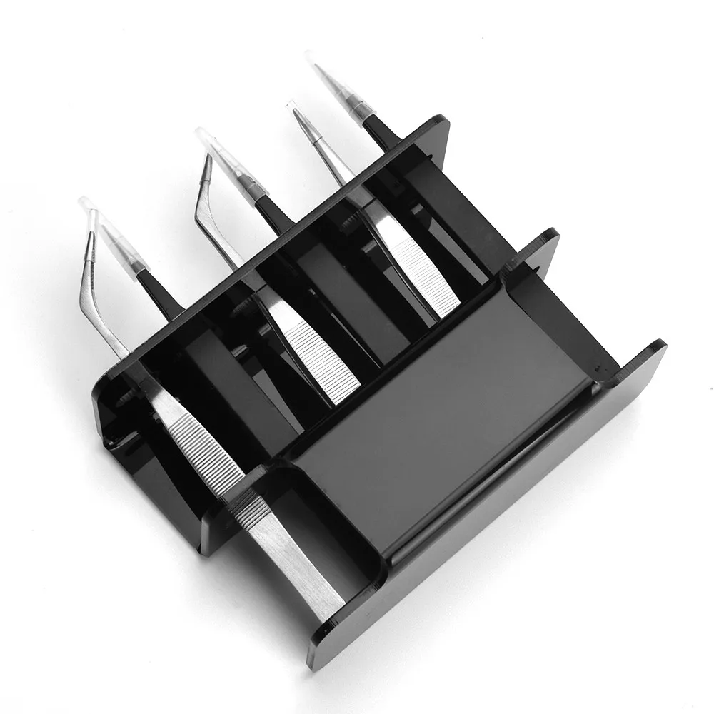 Newest Eyelashes Extension Plastic Eyelash Tweezers Shelf Holder 6pcs Tweezer Stand Positions Eye Lashes Display Makeup Storage