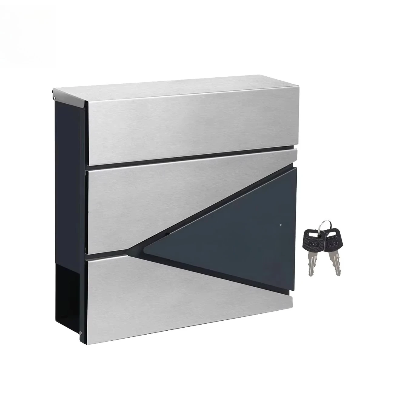 Custom Modern Outdoor Metal Letter Box American Post Wall Mount Waterproof Mail Box With Lockable Garden Apartment Office Use