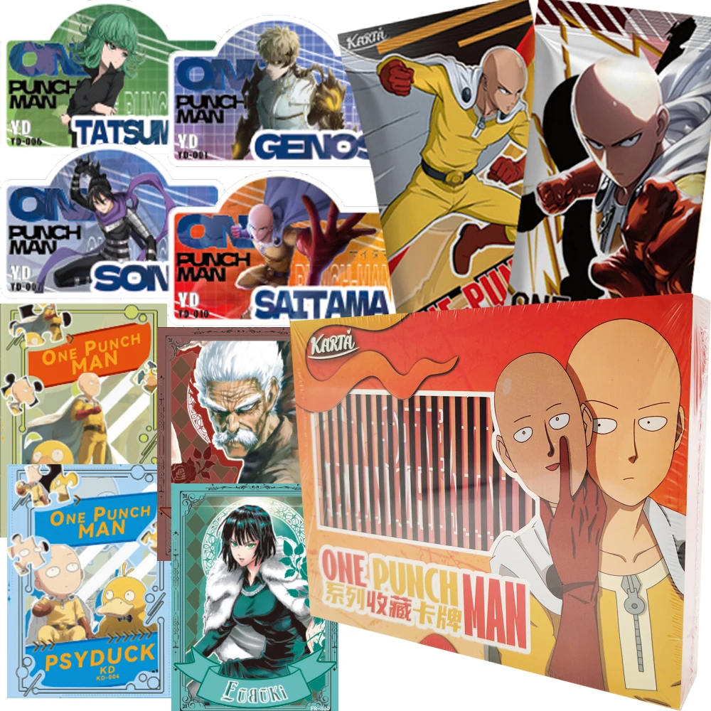 

One Punch Man Collection Cards for Children Anime Hot Figure Tatsumaki Saitama Hot Blooded Battle Cards Christmas Surprise Gifts