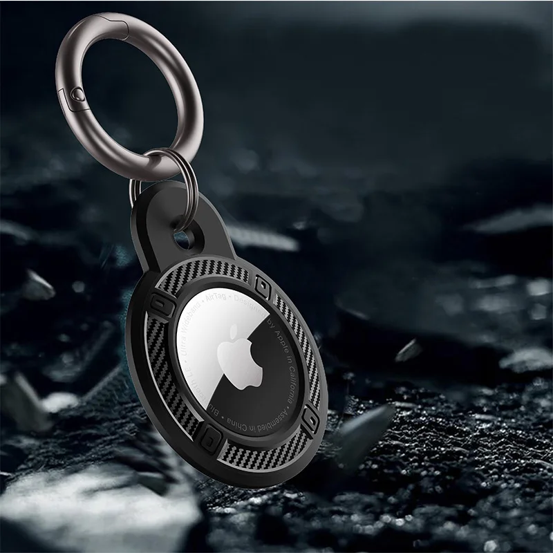 

The Protective Case for Iphone AirTag Anti-loss Locator Is Made of Carbon Fiber Textured TPU Material