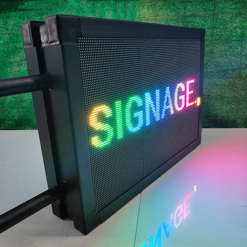 P4 Full Color LED Running Logo Rgb Display Scrolling Message Board Portable Banner