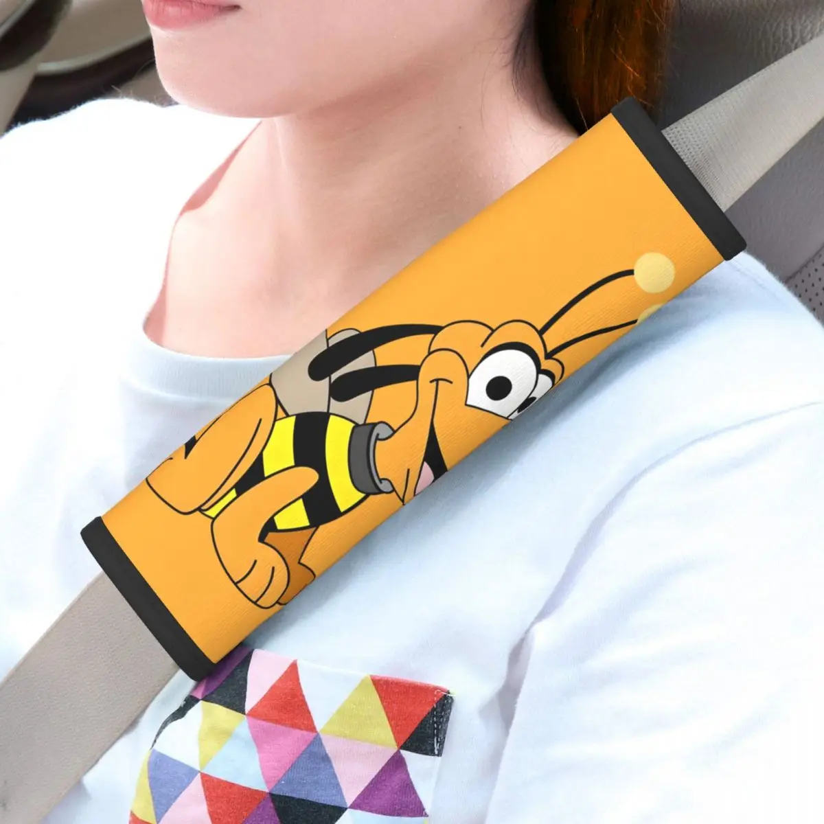 

Custom Pluto Cartoon Seat Belt Cover Pad 2 Pack Auto Seatbelt Shoulder Strap Cover