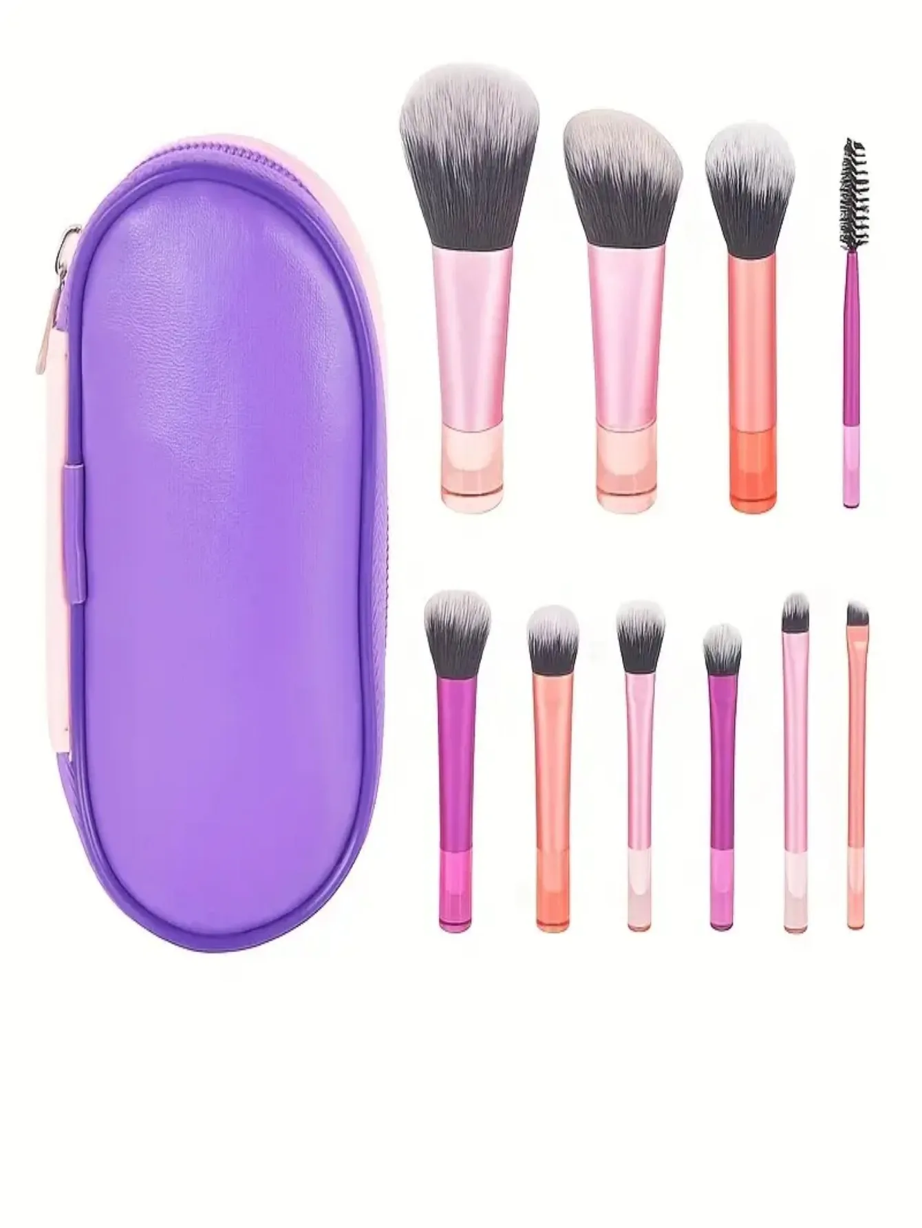 10-Piece Mini Makeup Brush Set with Pouch | Travel-Friendly Professional Kit | Perfect Gift for Students & Beginners