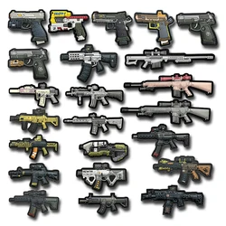 Q Version Submachine Q Version gun sniper rifle patches hook PVC Badges Soft Rubber Tactical Patch For Clothing Bag DIY Accessor