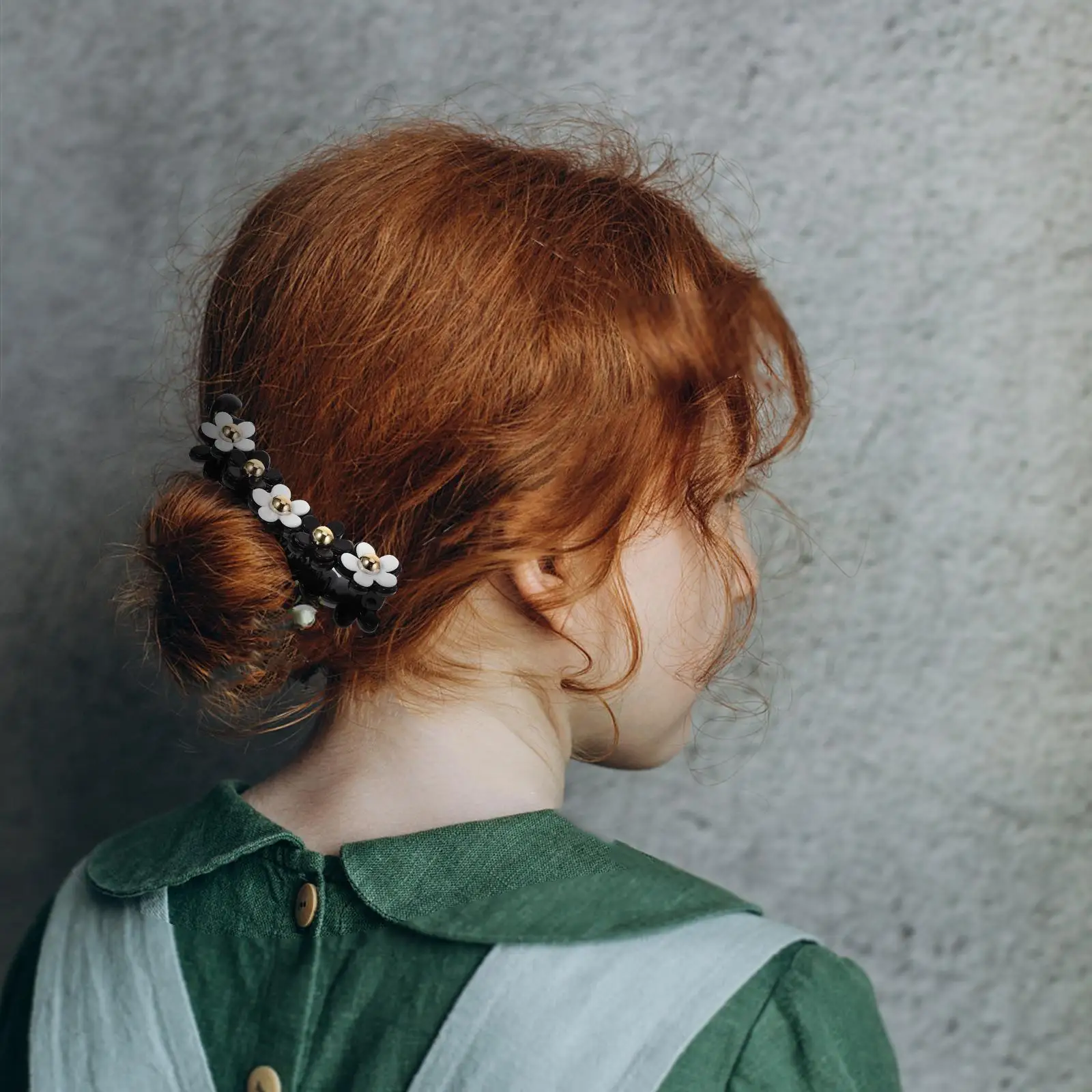 3 pezzi fiore forcina banana clip updo coda di cavallo supporto spesso riccio artiglio barrette donne acrilico durevole elegante accessorio per capelli per