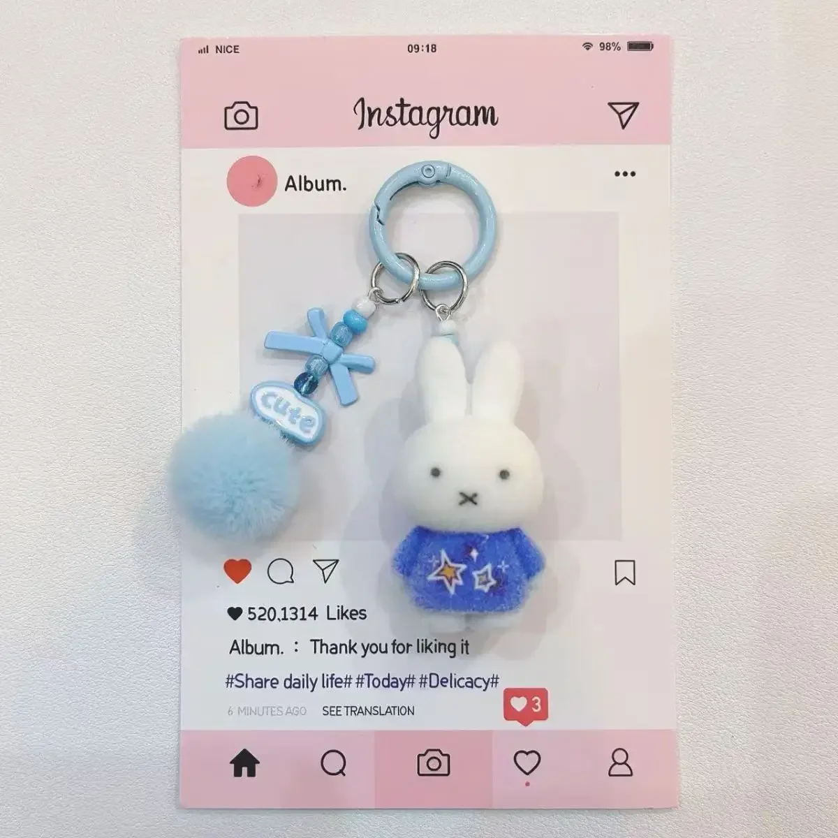 Neuer Miffy Niedlicher Kreativer Modischer Plüsch-Schlüsselanhänger Tragbarer Dekorativer Hasen-Anhänger Anime-Tasche Kawaii Geeignet als Geschenk für Freunde – Detail 4