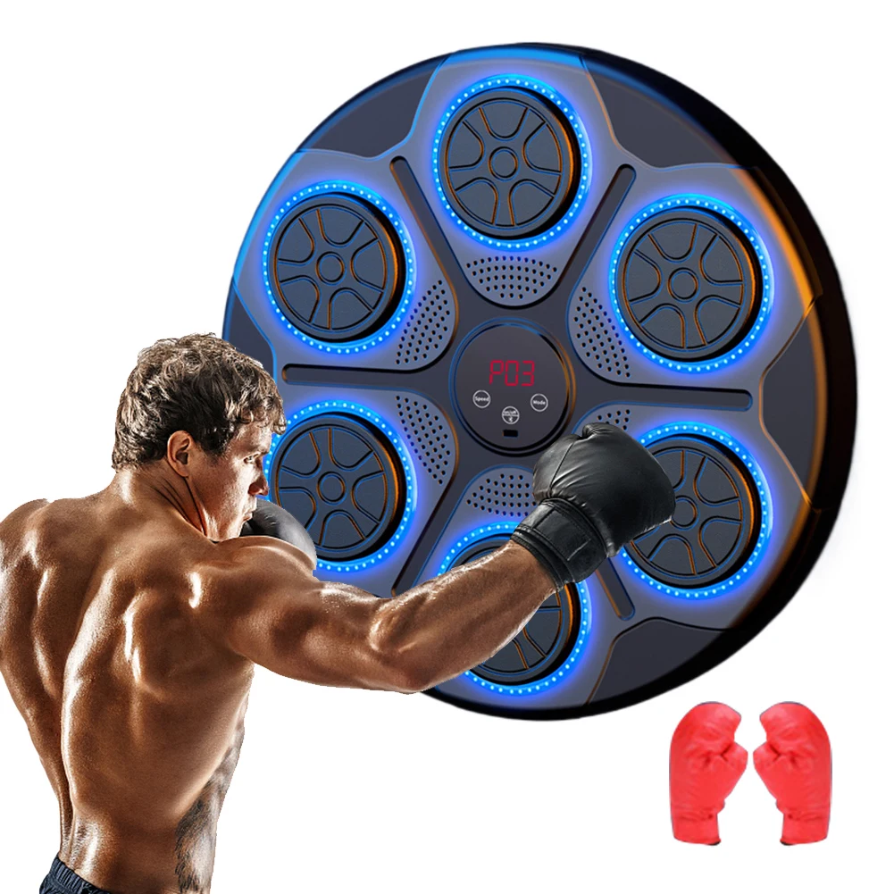 Smart Music Boxing Training Machine Bluetooth-Compatible Boxing Pads Wall Hanging Sandbag USB Charging Boxing Fitness Trainer